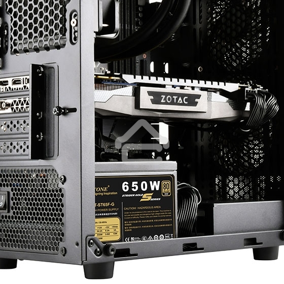 Компьютерный корпус Silverstone SST-PS15B-PRO Precision Mini Tower Micro ATX Computer Case, tempered glass, 2x 120мм ARGb, 1x ARGb Controller, black