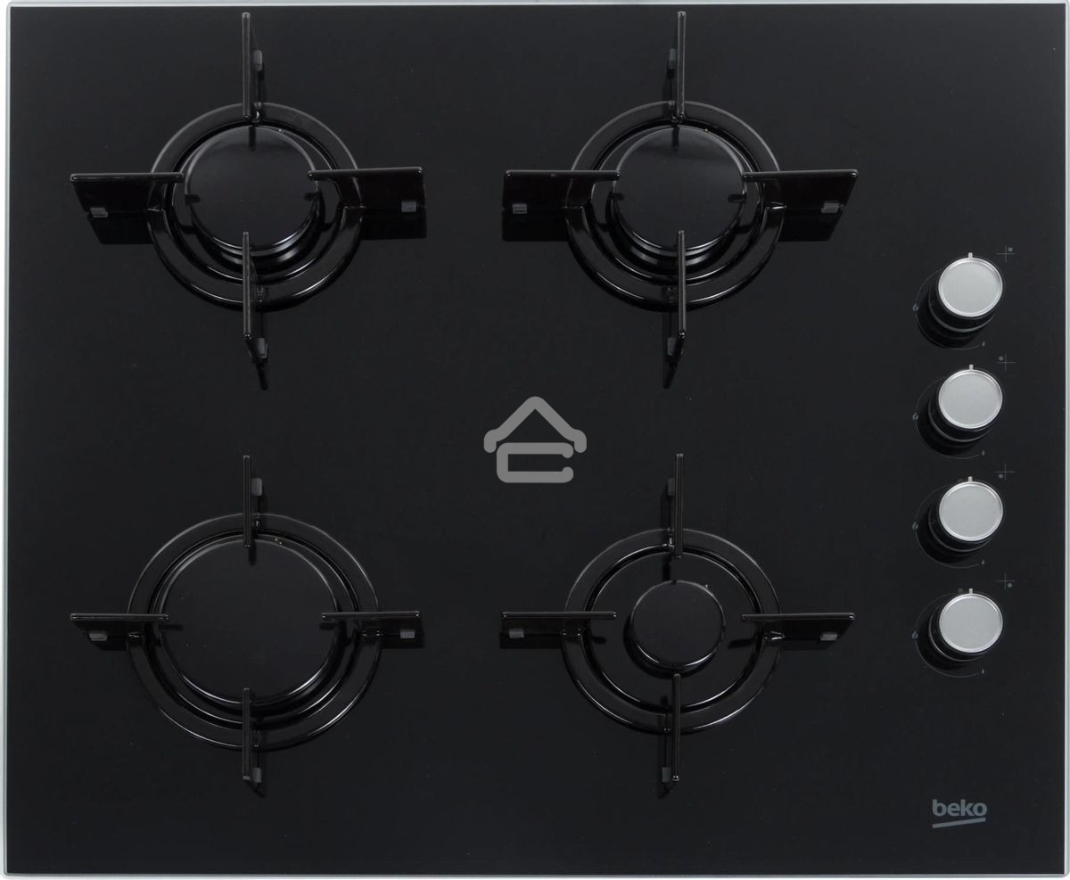 Встраиваемая газовая варочная поверхность Beko HILG 64120 S, черный