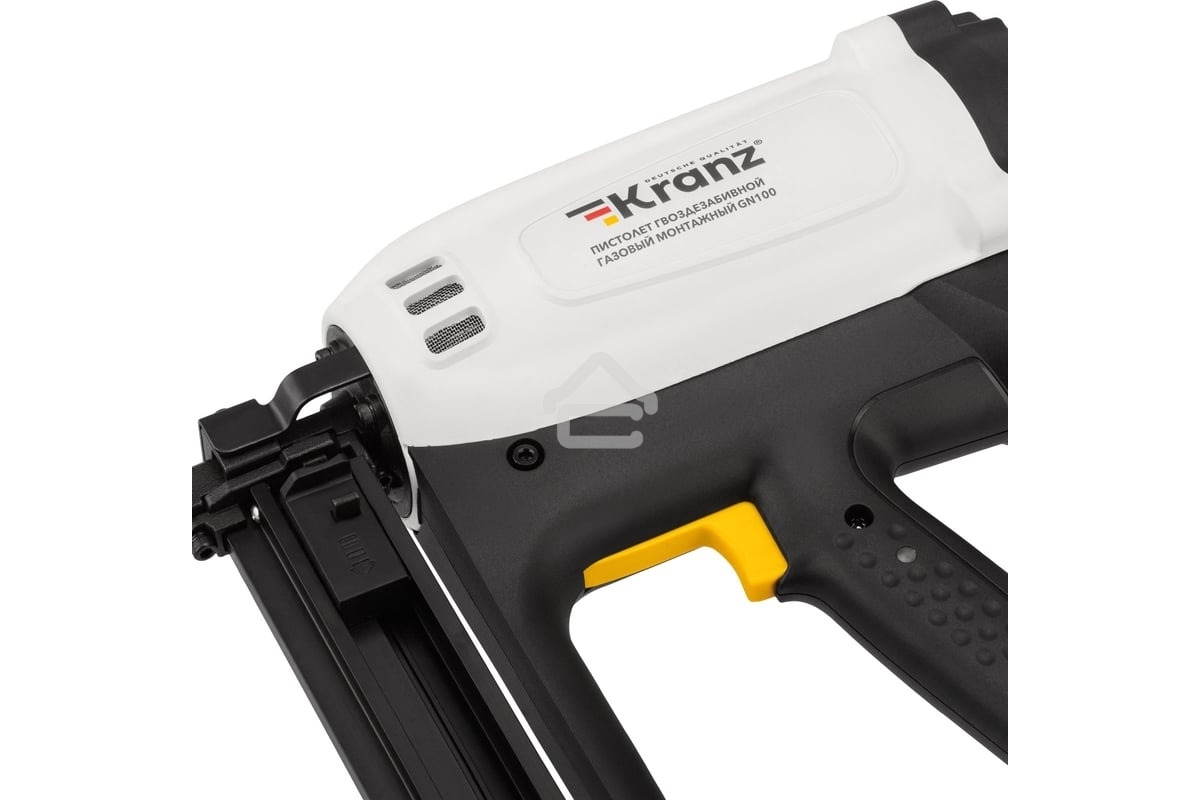 Пистолет гвоздезабивной газовый монтажный Kranz GN100, 100Дж, длина гвоздей 15-40мм, диаметр 2,7-3мм