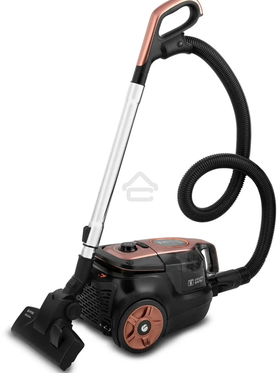 Пылесос Vitek VT-8117(BK) коричневый/черный, 450/2200 Вт, уборка сухая, пылесборник циклонный фильтр, 2,5 л