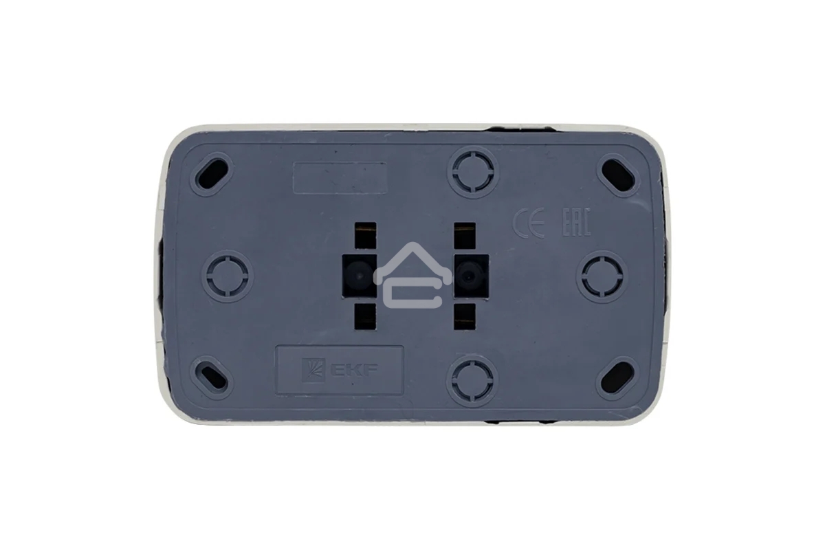 Розетка EKF Basic Минск EGR16-128-10 2-местная ОП 16А с заземлением белая