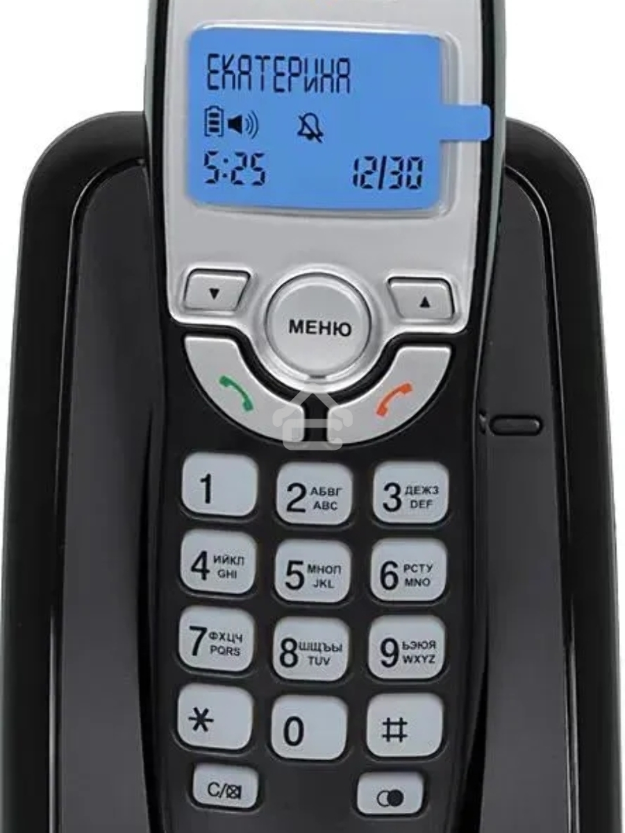 Радиотелефон teXet TX-D6905A черный (громкая связь,телефонная книга на 50 имен и номеров, определитель номера, будильник)