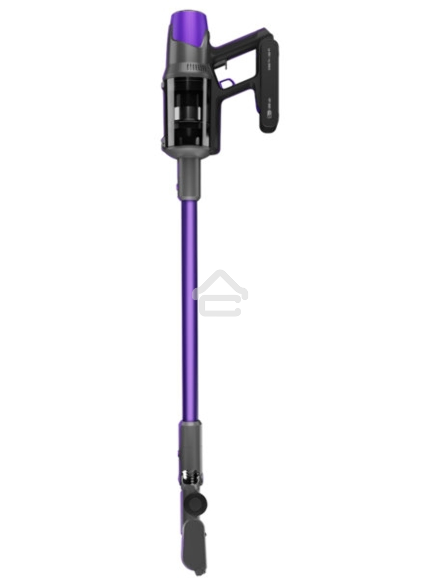 Пылесос вертикальный Centek CT-2572 фиолетовый/черный, питание от аккумулятора, 230 Вт, уборка сухая, пылесборник 1.2 л, работа от АКБ max 90 мин