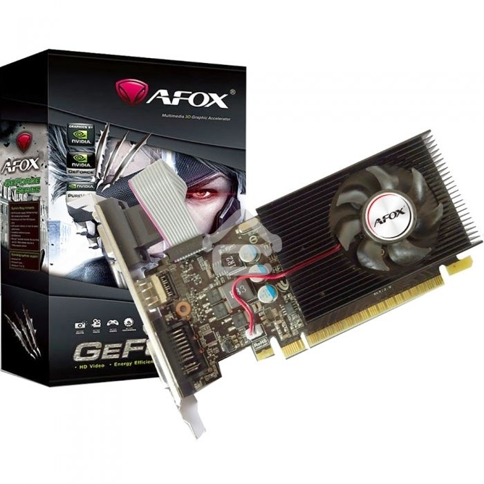 Видеокарта AFOX Geforce GT220 1GB DDR3 128Bit DVI HDMI VGA LP Single Fan