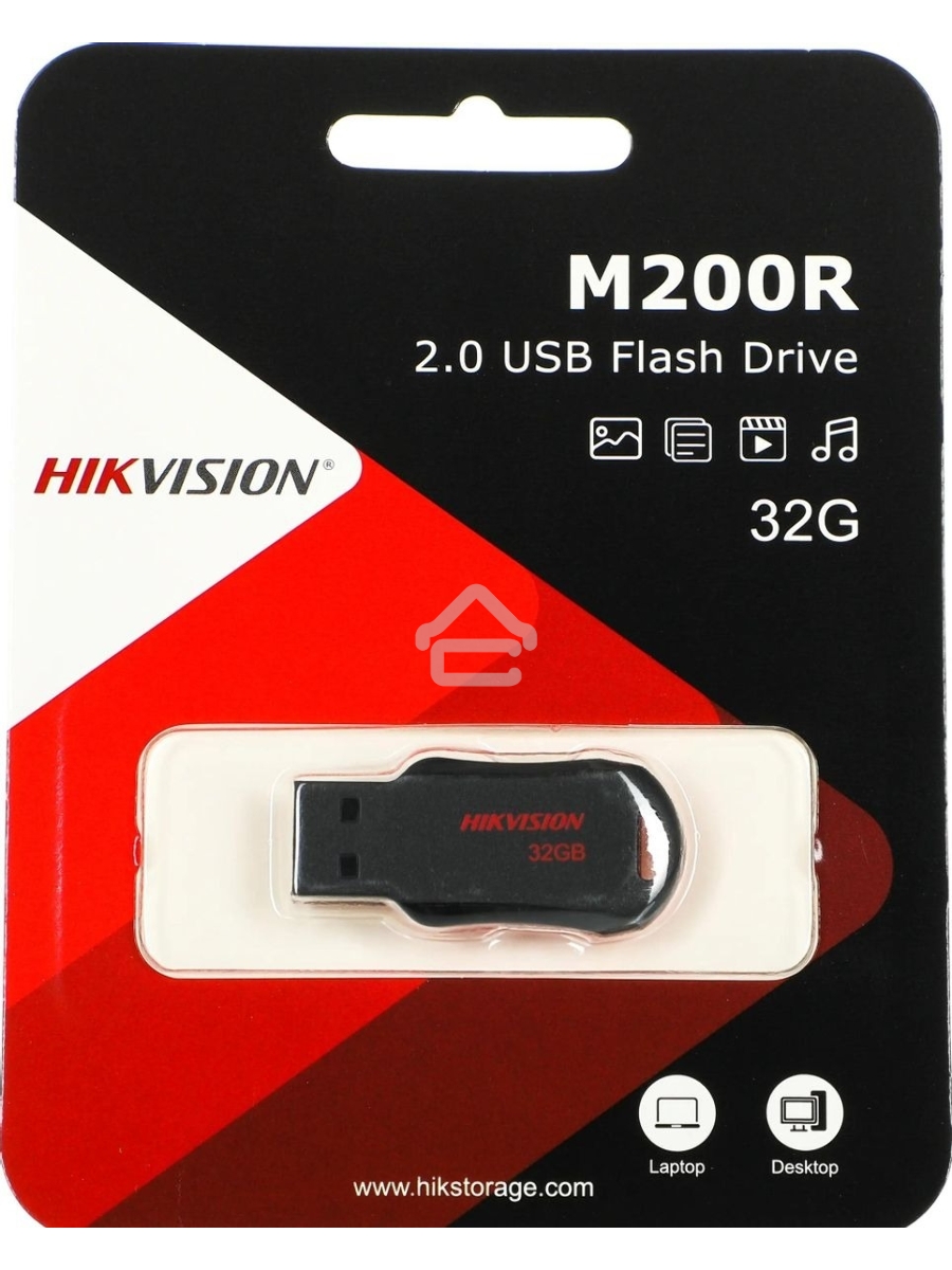 Флеш диск Hikvision 32Gb HS-USB-M200R/32G USB2.0 черный