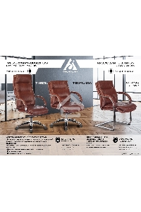 Кресло офисное Бюрократ T-9927SL-LOW-V Leather Eichel светло-коричневый, кожа, низк. спин. полозья металл хром