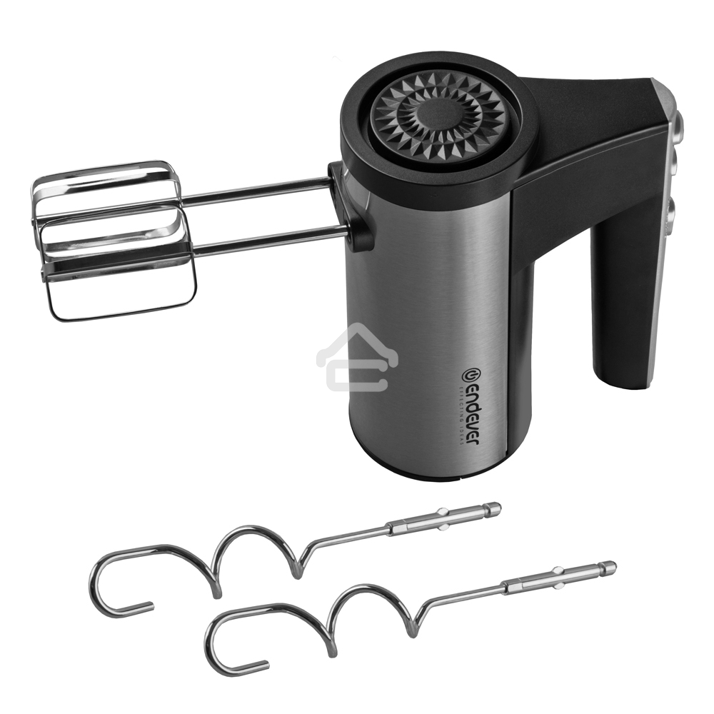 Миксер ручной Endever Sigma-06, черный/стальной, мощность 500 Вт, 2 насадки, 5 скоростей, 12 шт/уп.