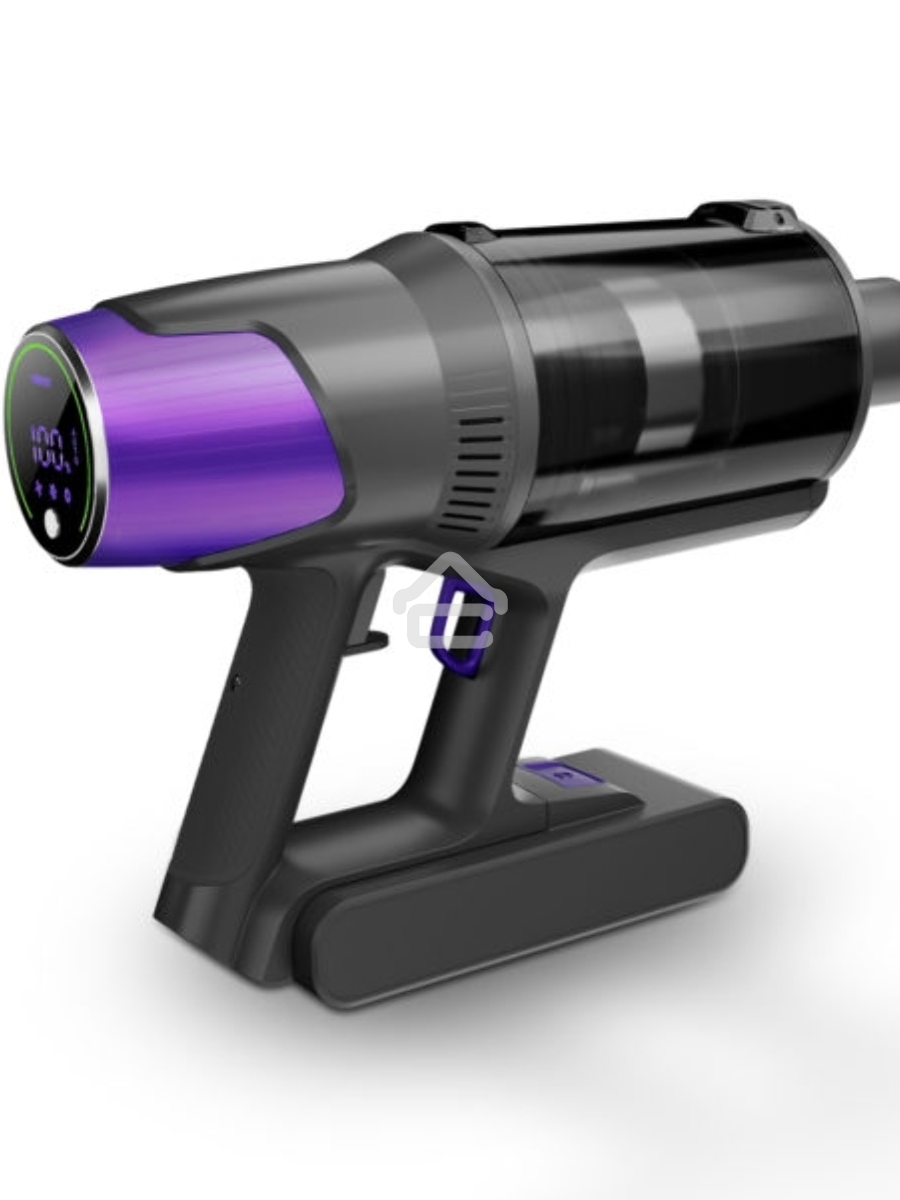 Пылесос вертикальный Centek CT-2572 фиолетовый/черный, питание от аккумулятора, 230 Вт, уборка сухая, пылесборник 1.2 л, работа от АКБ max 90 мин
