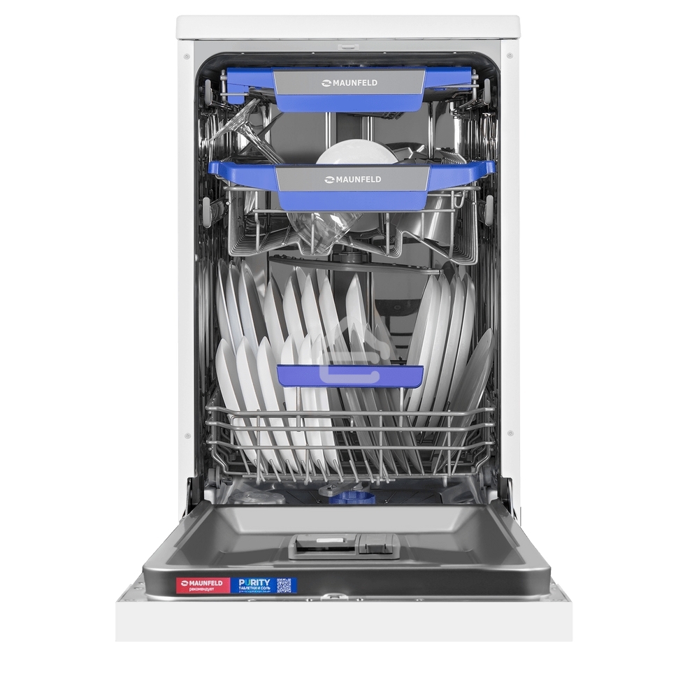 Посудомоечная машина Maunfeld MWF45331W Inverter, белый, 45 см, 10 компл., 44 дБ, класс A+++