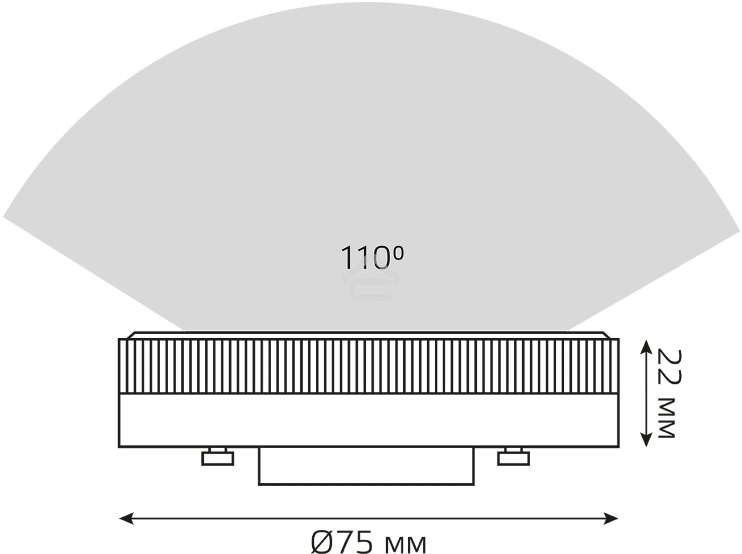 Лампа светодиодная Gauss 11Вт цок.: GX53 таблетка 220B св. свеч. бел. теп. Tablet (упак.: 10 шт) (83811)
