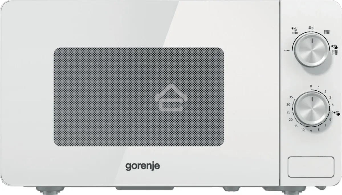 Микроволновая печь Gorenje MO20E1W2 белый, 20 л, 800 Вт, переключатели - поворотный механизм