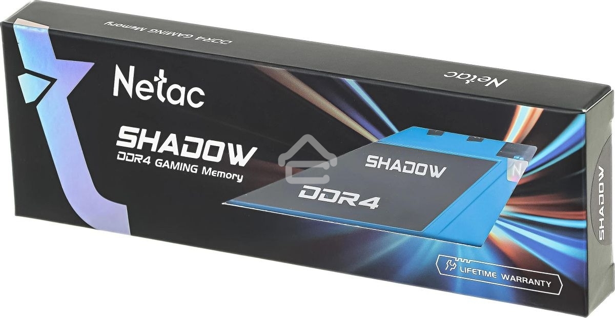 Оперативная память NETAC Shadow, DDR4, 16GB (1x16GB), 3200MHz, CL16, DIMM, с радиаторами, синий