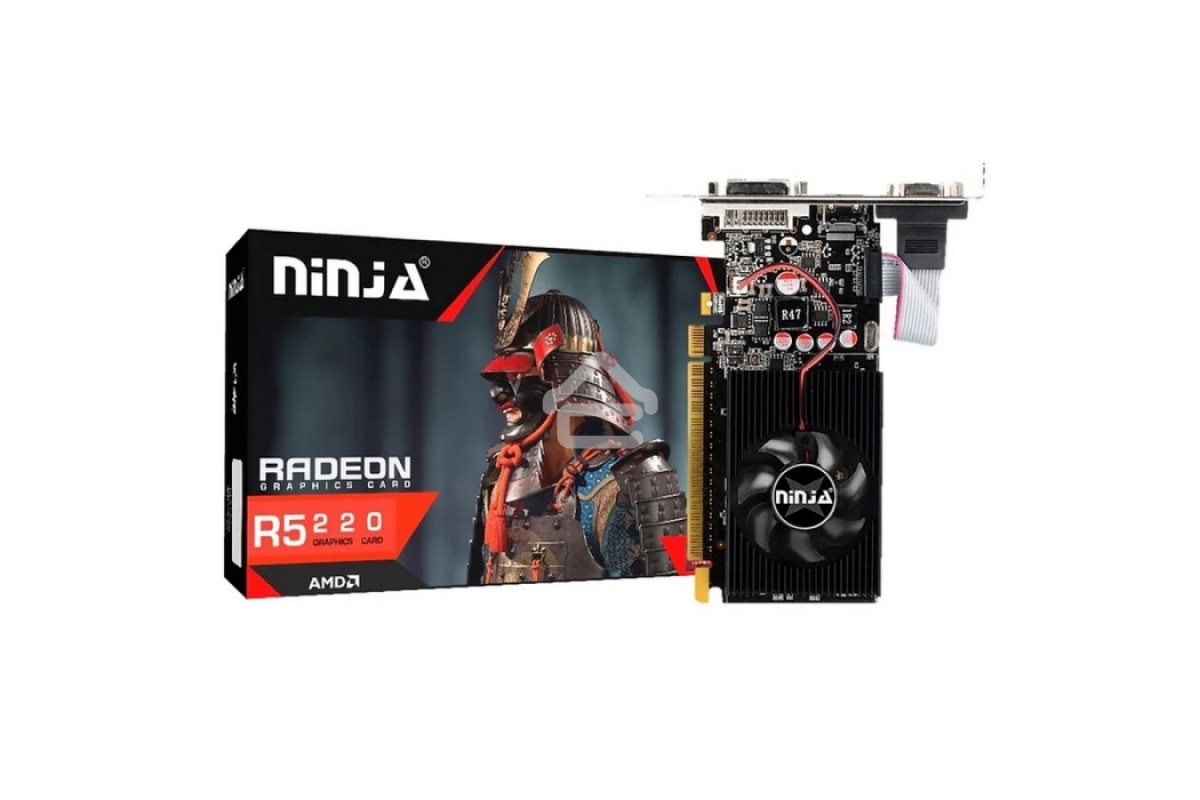 Видеокарта Ninja (Sinotex) AMD Radeon R5 220 (80SP) 1GB DDR3 64-bit DVI HDMI CRT
