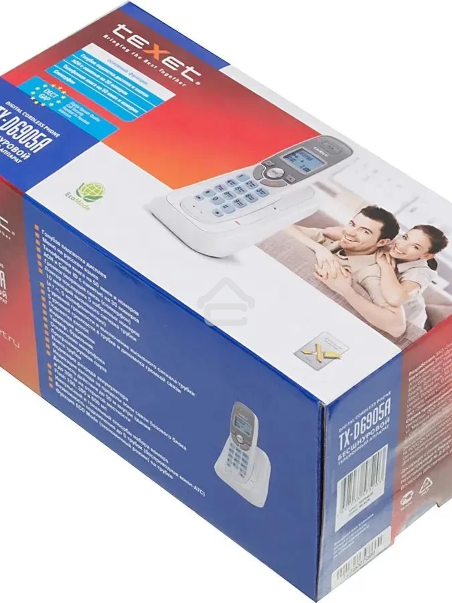 Радиотелефон teXet TX-D6905A черный (громкая связь,телефонная книга на 50 имен и номеров, определитель номера, будильник)