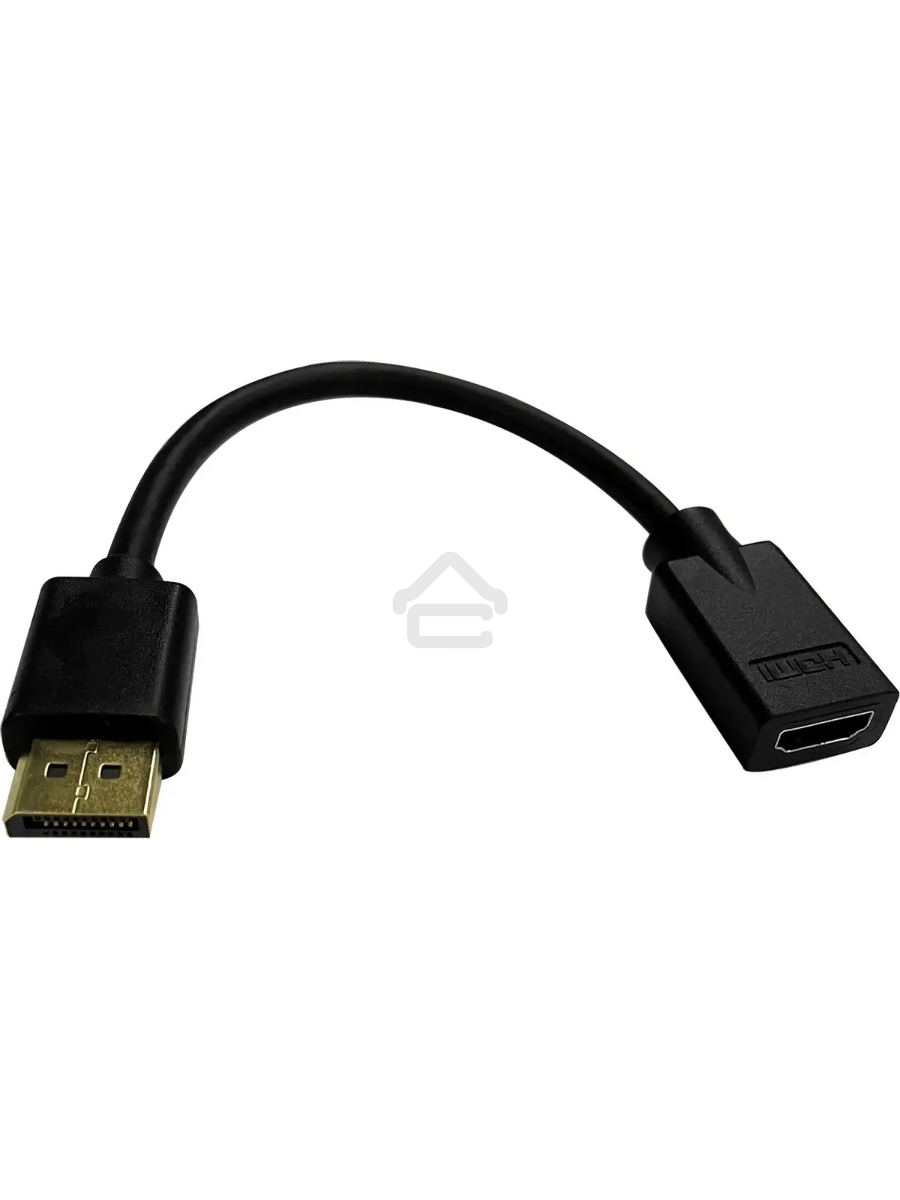 Переходник Buro DisplayPort (m)/HDMI (f) черный (BU-HDMI(F)-DP(M))