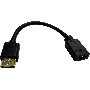 Переходник Buro DisplayPort (m)/HDMI (f) черный (BU-HDMI(F)-DP(M))