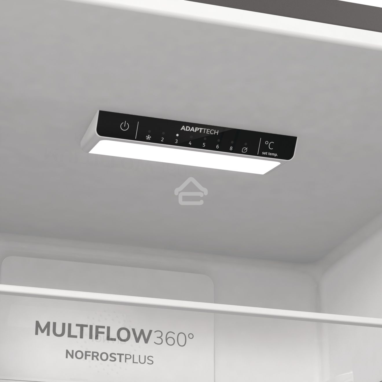 Холодильник Gorenje NRKE62XL серебристый металлик двухкамерный 203/99л морозилка снизу, No Frost