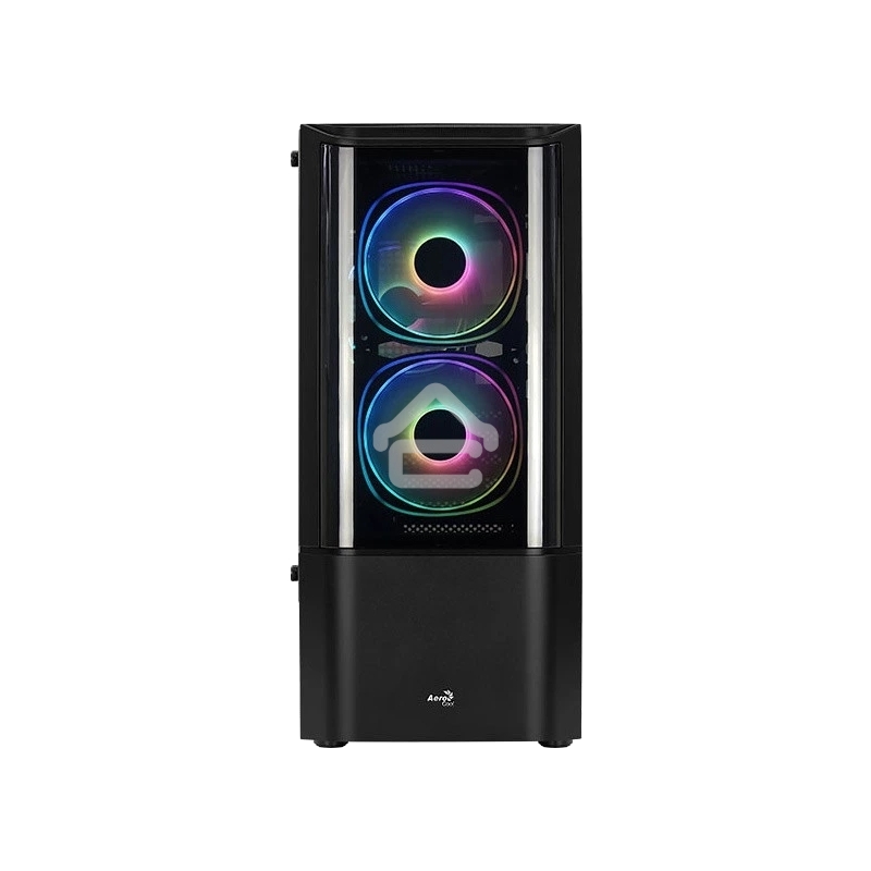 Компьютерный корпус MidTower Aerocool/Formula Quantum-G-BK-v2 черный без Б/п, ATX 3FRGb Fan on front panel