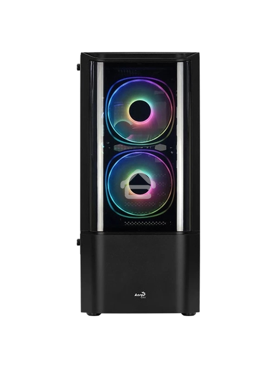 Корпус MidTower Aerocool / Formula Quantum-G-BK-v2 (черный) без Б/п, ATX 3FRGB Fan on front panel