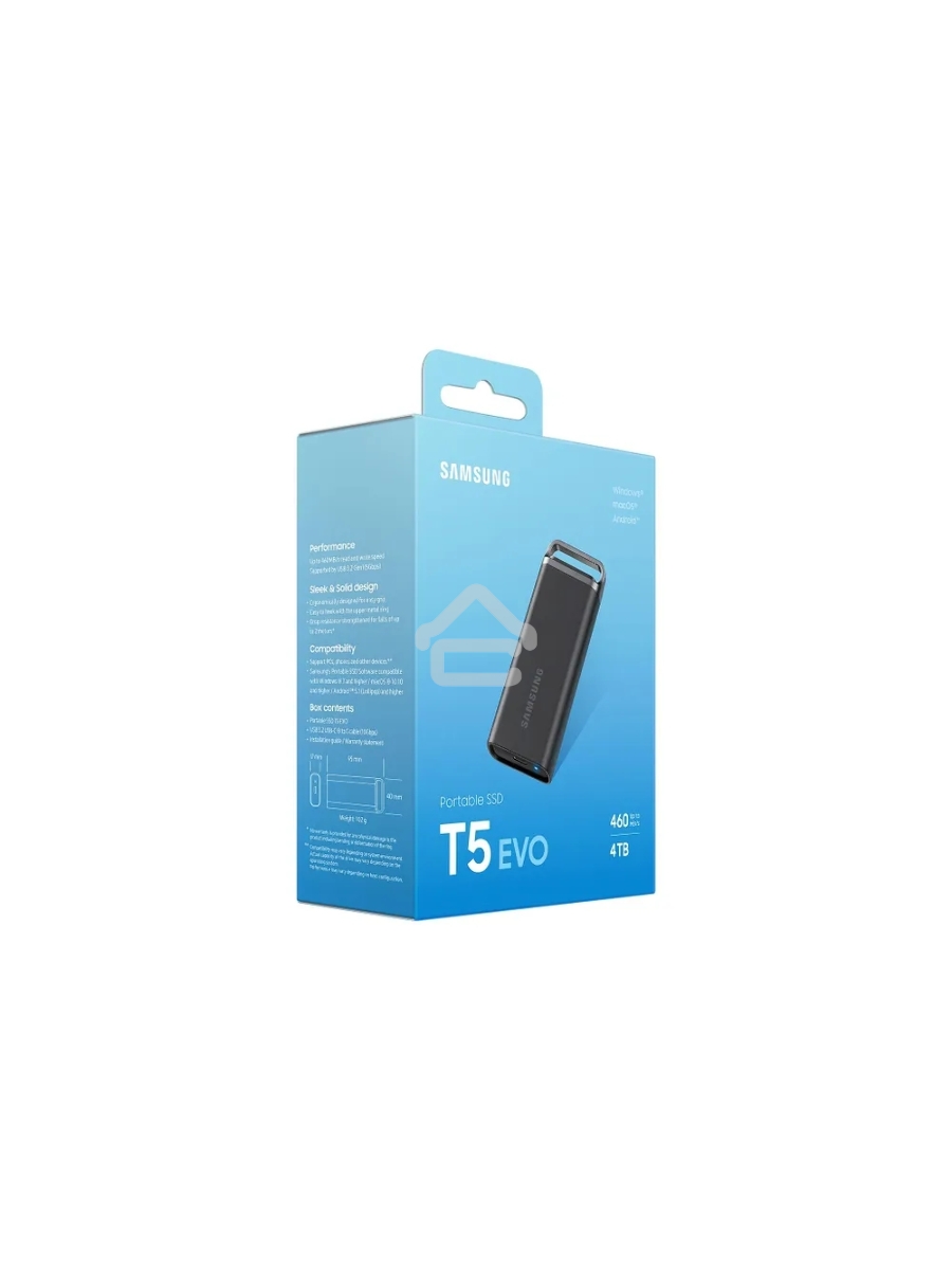 Внешний накопитель SSD Samsung T5 EVO External 4Tb (1024GB) BLACK USB 3.2 (MU-PH4T0S/WW) 1year