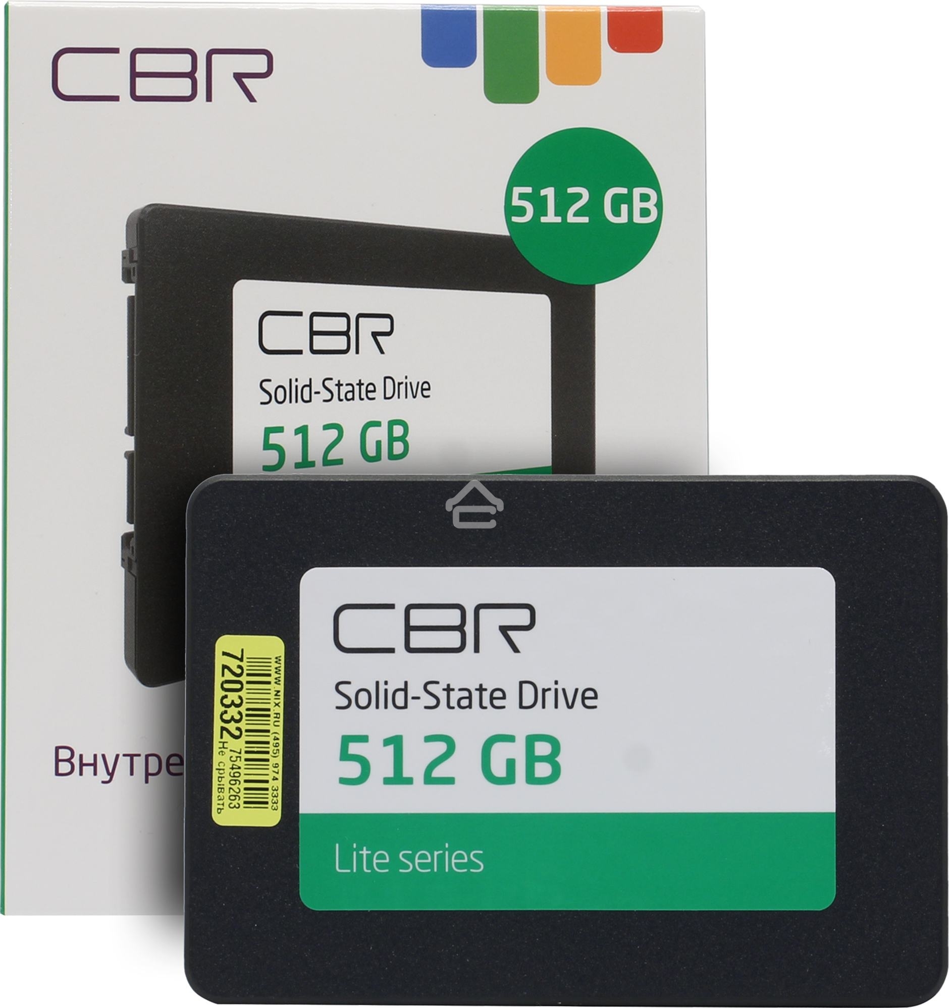 Накопитель SSD CBR, 512Gb, SATA III, 2.5