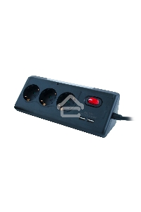 Удлинитель сетевой СТАРТ S 3x1 ZDV 2USB-- 12, 3 розетки, до 16А, 2xUSB, 1.5м, с заземлением, кнопка включения, функцией ночника, защитными шторками от детей, белый
