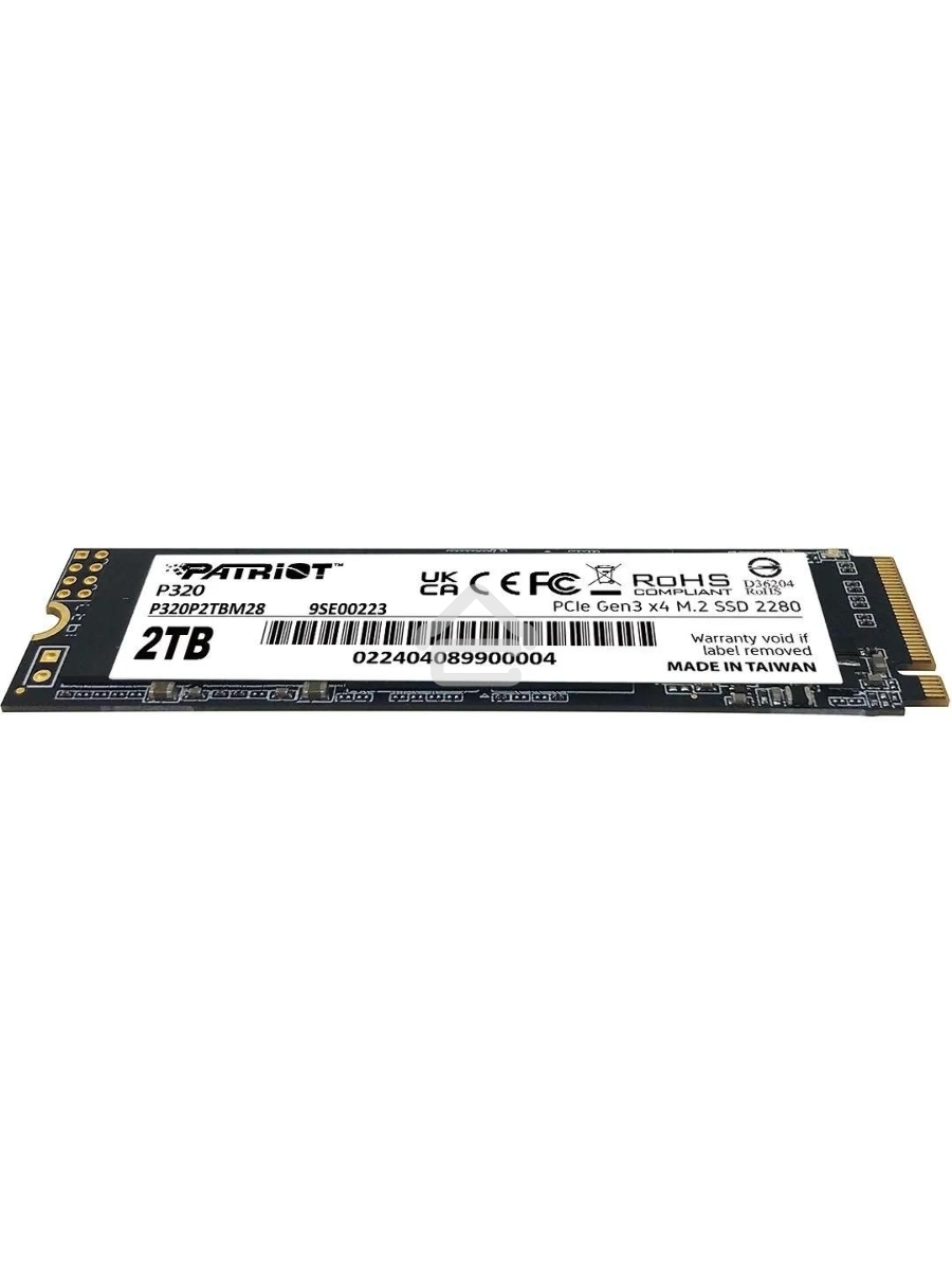 SSD накопитель Patriot P320 2ТБ, M.2 2280, NVMe, R/W 3000MB/2200MB/s