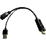 Переходник Buro HDMI (m)/DisplayPort (f) черный (BU-HDMI(M)-DP(F))