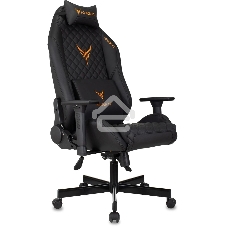 Кресло игровое Knight RAMPART черный, ромбик, эко.кожа, с подголов. крестовина металл