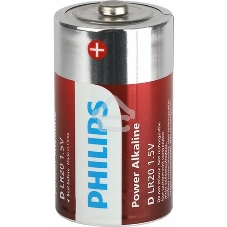 Элемент питания алкалиновый D/LR20 1.5В Power (блист. 2шт) Philips Б0062732