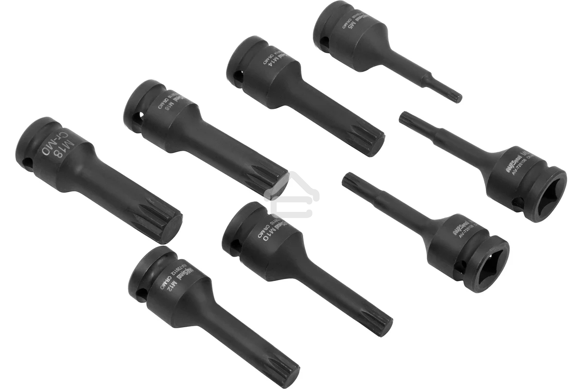 Набор торцевых головок Av Steel AV-726408 в комплекте 8 предметов