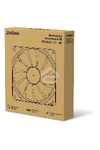Вентилятор для корпуса Digma DFAN140PWM-1BK черный, 140 мм, 1500 об/мин, 28 дБ, 4 pin