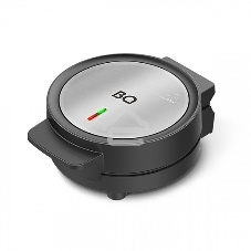 Вафельница BQ ST1009 черный/стальной, WAFFLE. 1000 Вт, приготовление 4 вафель одновременно, антипригарное покрытие панелей Non-Stick PRO, равномерный нагрев, теплоизолированная ручка, противоскользящие ножки, 2 индикатора работы: нагрева и питания, диапаз