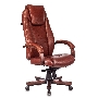 Кресло руководителя Бюрократ T-9923WALNUT светло-коричневый Leather Eichel, кожа, крестовина металл/дерево