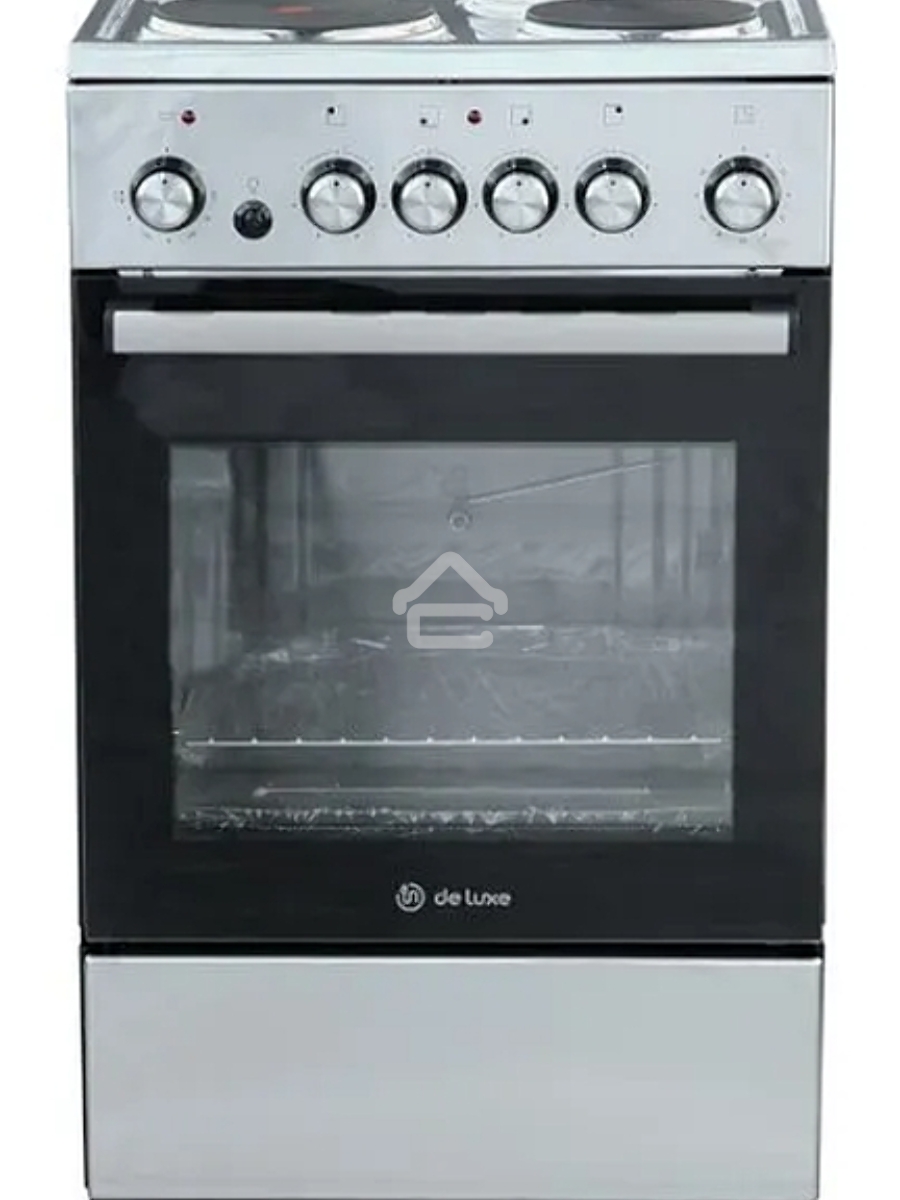 Плита электрическая De Luxe 5004.16э 010 серебристый, конфорок 4 шт, духовка 46 л, гриль, 50 см x 85 см x 50 см