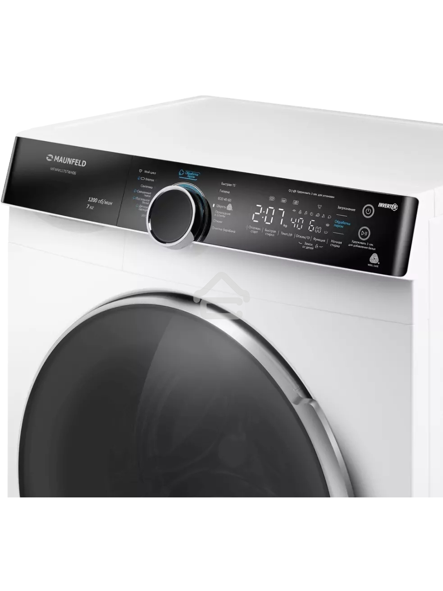 Стиральная машина Maunfeld MFWM127STWH06 белый, загрузка фронтальная 7 кг, 1200 об/мин., класс: А+++