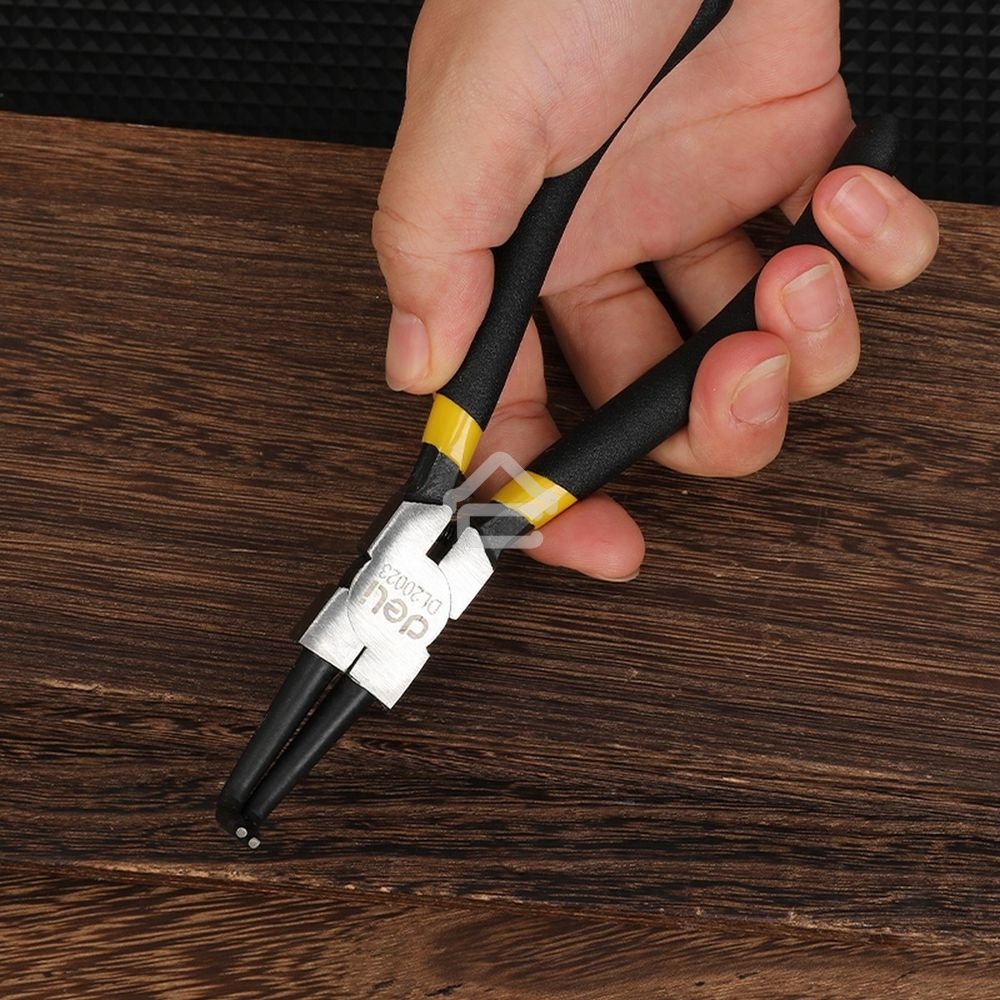 Набор из 4-х съемников стопорных колец Deli DL20521-4175мм, сталь HRC50-54, прорезиненная рукоять, блистер