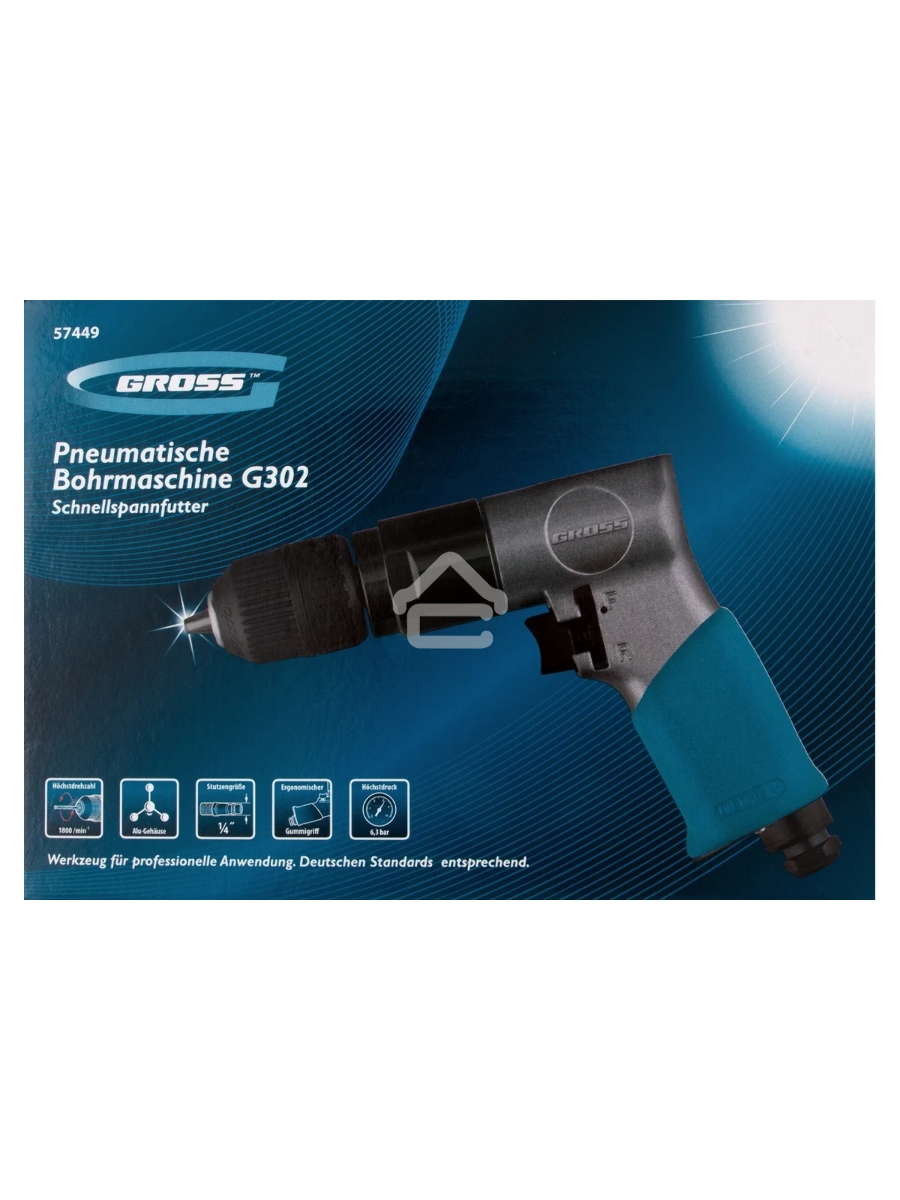 Дрель пневматическая G302, 3/8