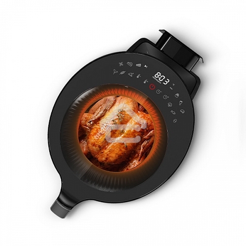 Аэрогриль BQ GR2008 черный, 1500 Вт/Объем 5л/4 в 1 Гриль, жарка, выпечка, запекание/Технология 3D Air Flow, готовьте до 20% быстрее/Кварцевый нагревательный элемент быстро достигает нужной температуры, минимально расходуя электроэнергию/Скрытый вентилятор
