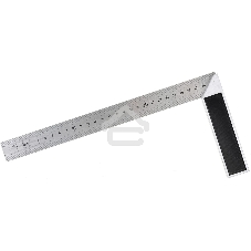 Угловая линейка стальная Deli DL302300 300мм нержавеющая сталь + алюминиевое основание