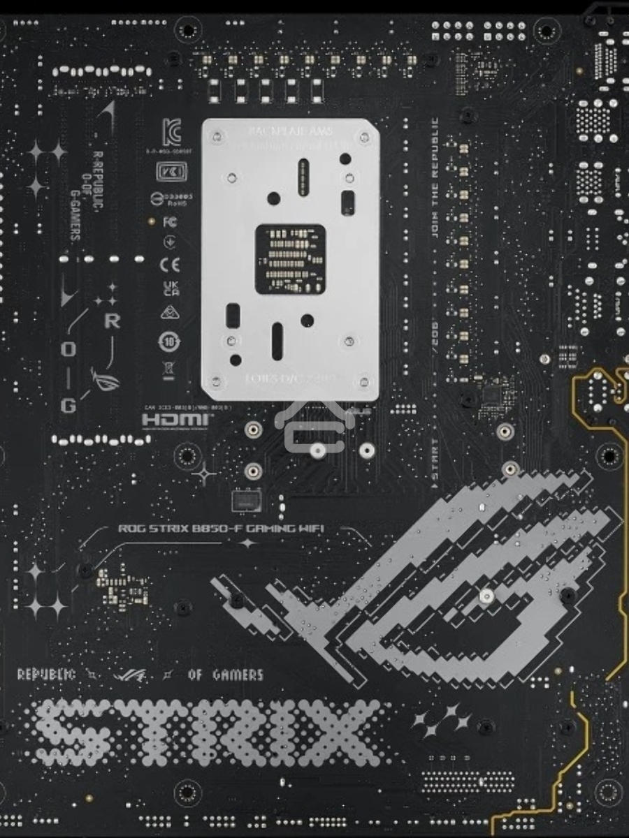 Материнская плата ASUS ROG STRIX B850-F GAMING WIFI, AM5, AMD B850, 4xDDR5, 2xSATA, 4xM.2, 1xPCIe 5.0 x16, 1xPCIe 4.0 x16, 1xPCIe x4, 1xDP, 1xHDMI, 1x2.5Gb LAN, 1xUSB-C 20Gbps, 1xUSB-C 10Gbps, 3xUSB-A 10Gbps, 4xUSB 5Gbps, 4xUSB 2.0, 3x3.5 мм, 7.1, ATX