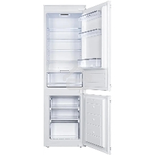 Встраиваемый холодильник Zigmund & Shtain BR 18 X белый двухкамерный 195/75 л морозилка снизу, размораживание ручное