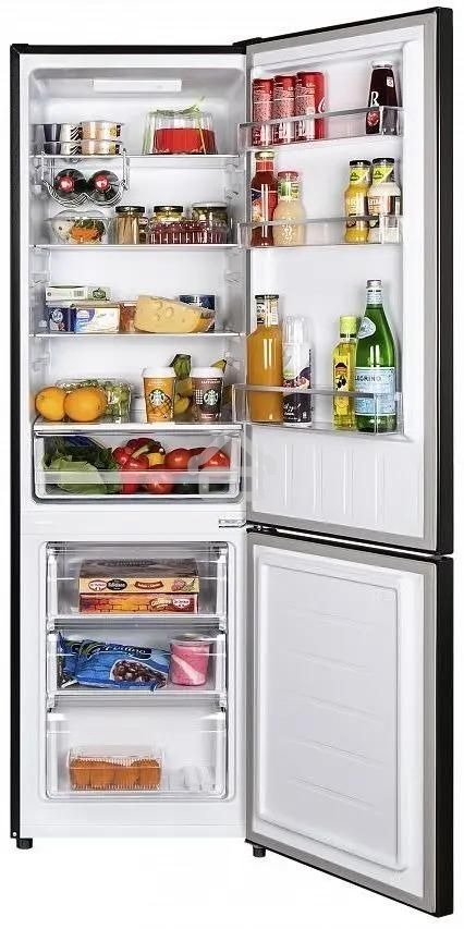 Холодильник Maunfeld MFF176SFSB черный двухкамерный 188/75л морозилка снизу, ручная разморозка