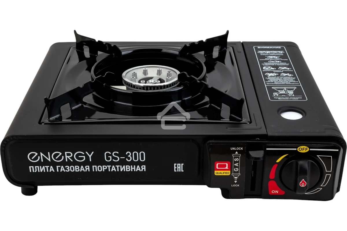 Плита настольная газовая портативная Energy GS-300 (2 типа подключения) (105311)