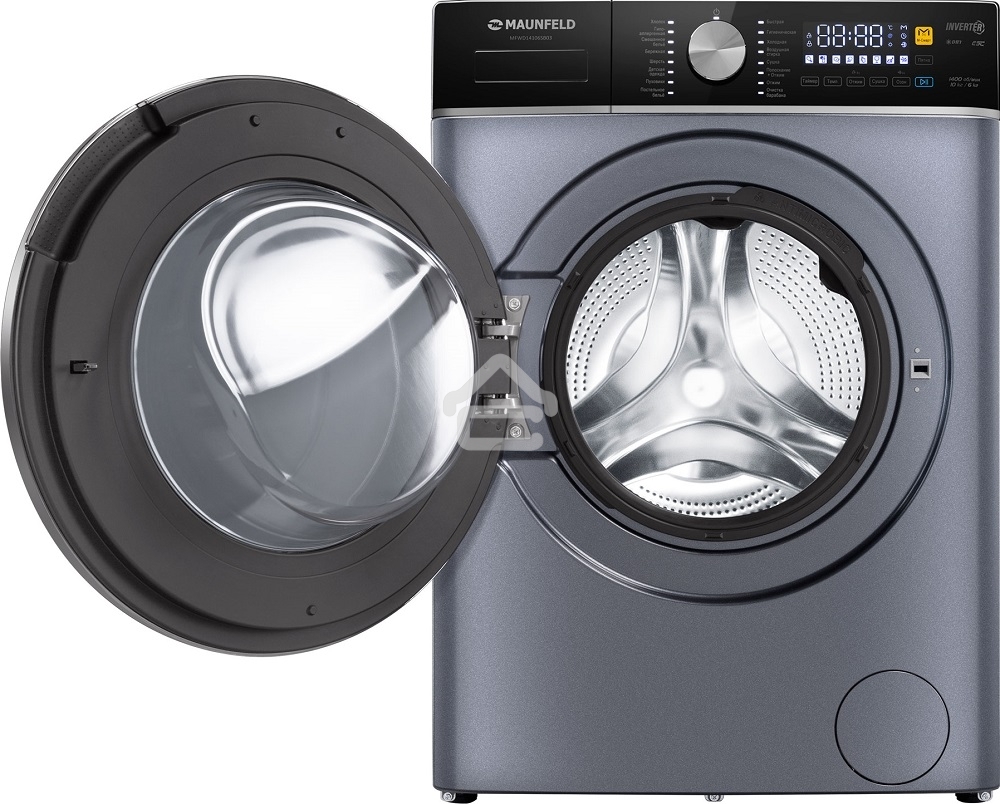 Стирально-сушильная машина Maunfeld MFWD14106SB03 темно-серебристый, загрузка фронтальная 10 кг, 1400 об/мин., класс: В