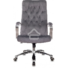 Кресло руководителя Бюрократ T-9928SL Fabric серый Italia 26, крестов. металл хром