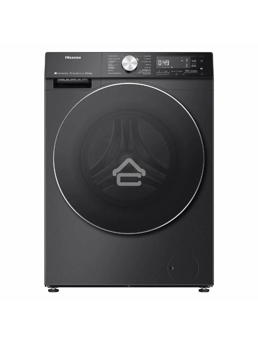 Стирально-сушильная машина Hisense WD5S1045BB черный, загрузка фронтальная 10,5 кг, 1400 об/мин., класс: А