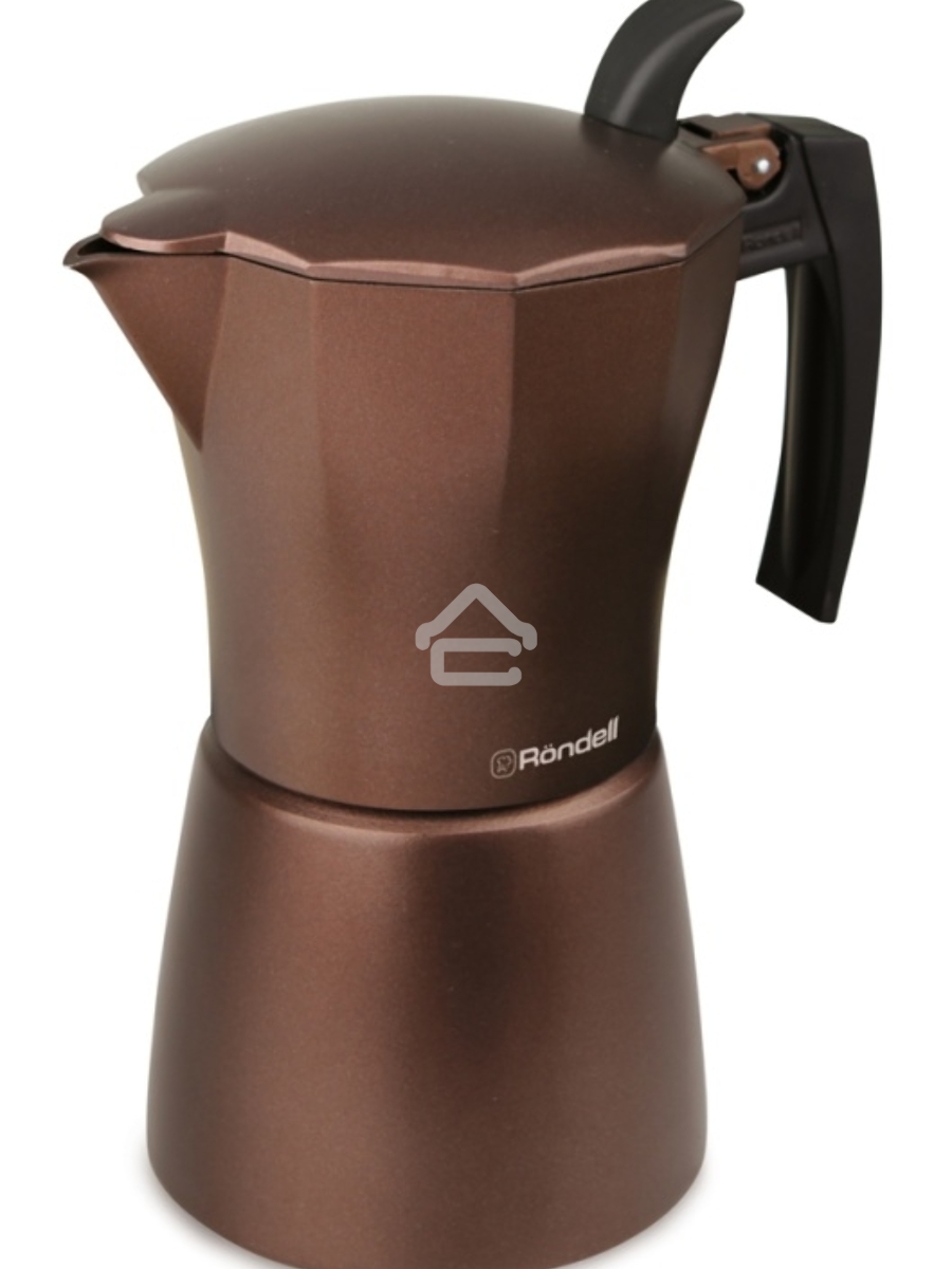 Кофеварка гейзерная Rondell Kortado RDA-399, 0.45л, алюминий, коричневый