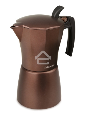 Кофеварка гейзерная Rondell Kortado RDA-399, 0.45л, алюминий, коричневый