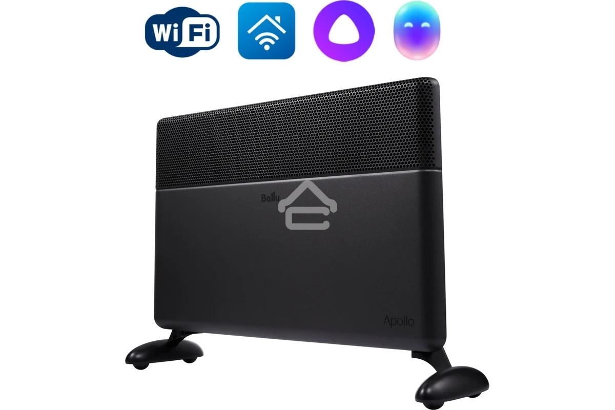 Конвектор электрический Ballu Apollo digital INVERTER Black Infinity BEC/ATI-2003 черный, 2000 Вт, 25 м2, термостат, дисплей, WiFi